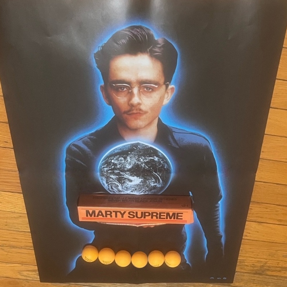 MARTY SUPREME Premiere Ping Pong Balls & Movie Poster Exclusive A24 NEW NY Dream